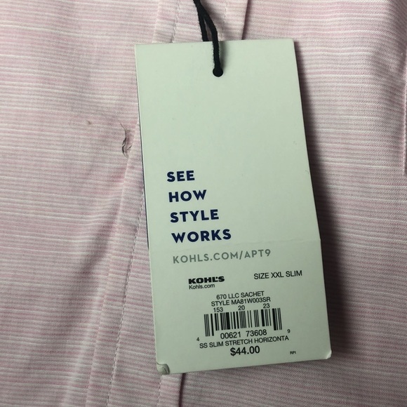 APT.9 pink button down shirt for men - Picture 5 of 6